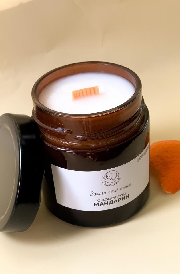 Ароматическая свеча "Мандарин" | Магазин ароматических свечей Aromake.ru